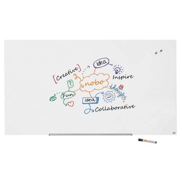 Photo Tableau magnétique en verre - Blanc - 1883 x 1053 mm : NOBO Diamond 1905178