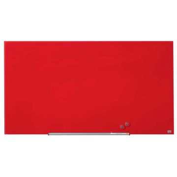 Photo Tableau magnétique en verre - Rouge - 1260 x 711 mm : NOBO Diamond 1905185