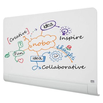 Photo Tableau design en verre - Blanc - 993 x 559 mm : NOBO Diamond 1905191