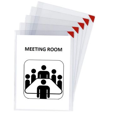 Photo Cadre d'affichage magnétique - A4 - Rouge TARIFOLD Kang Easy clic Lot de 5