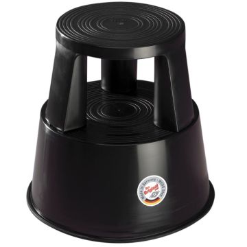 Photo Tabouret marche pied à roulettes - Noir WEDO