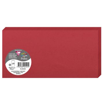 Photo POLLEN : Carte double de papier - Format DL - Rouge groseille 2525C