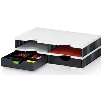 Photo Module de classement - 4 compartiments - Gris/Noir/Noir STYRO Styrodoc Duo Visuel