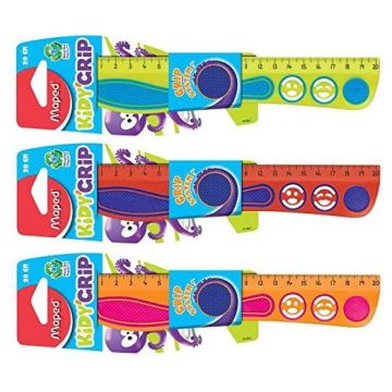 Photo Règle plate antidérapante en plastique - 200 mm : MAPED Kidy Grip (278710)