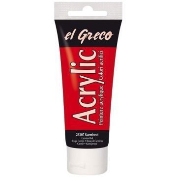 Peinture acrylique EL Greco - 75 ml - Rouge carmin KREUL tube