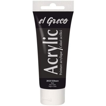 Photo Peinture acrylique EL Greco - 75 ml - Noir KREUL tube