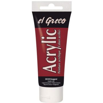 Peinture acrylique EL Greco - 75 ml - Laque de garance KREUL tube