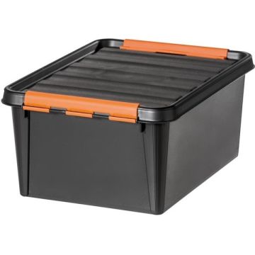 Photo Boite de rangement à couvercle - 14 litres - Noir SMARTSTORE Image