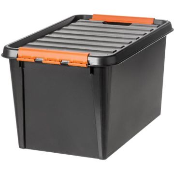 Photo Boite de rangement à couvercle - 50 litres - Noir SMARTSTORE Image