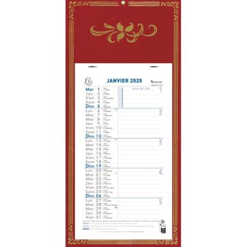 Calendrier mensuel 2025 mural - 19 x 41 cm EXACOMPTA Skytos