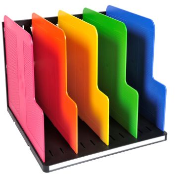 Photo Trieur vertical - 5 intercalaires - A4 - Noir/Arlequin EXACOMPTA Modulotop