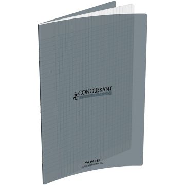 Photo Cahier Séyès / Grands carreaux Gris - Polypro - 96 pages - 240 x 320 mm CONQUERANT 400002778