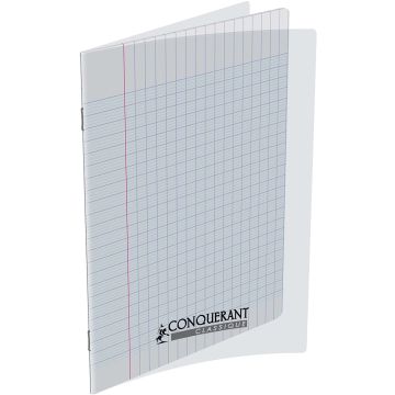 Photo Cahier Séyès / Grands carreaux Polypro Incolore 48 pages 170 x 220 mm CONQUERANT scolaires 