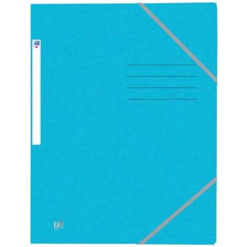 Photo Chemise à élastiques A4 - 3 rabats - Bleu Clair OXFORD Top File+