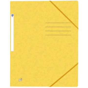 Photo Chemise à élastiques A4 - 3 rabats - Jaune OXFORD Top File+