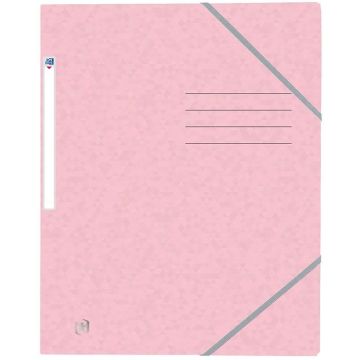 Photo Chemise à élastiques A4 - 3 rabats - Rose Pastel OXFORD Top File+