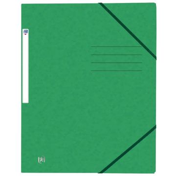 Photo Chemise à élastiques A4 - 3 rabats - Vert OXFORD Top File+