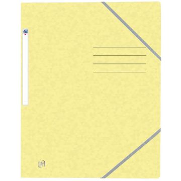 Photo Chemise à élastiques A4 - 3 rabats - Jaune Pastel OXFORD Top File+