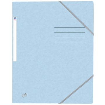 Photo Chemise à élastiques A4 - 3 rabats - Bleu Pastel OXFORD Top File+