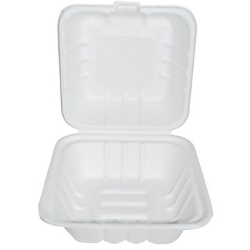 Photo Boîte à burger en canne à sucre - 150 x 150 x 85 mm NATURE STAR