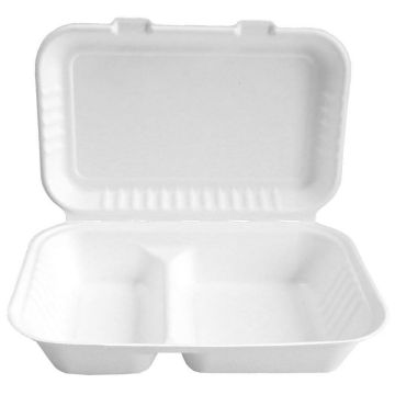 Photo Boîte à repas en canne à sucre - 2 compartiments NATURE STAR 