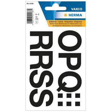 Photo HERMA : Lettres autocollantes - 33 mm 4188 O à Z