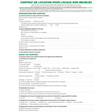 Photo Contrat de location - Locaux non meublés EXACOMPTA