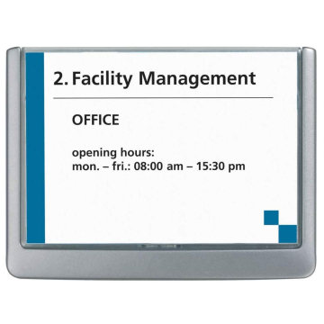 Photo Plaque de porte grise - Click Sign - 149 x 105,5 mm DURABLE 4861-37