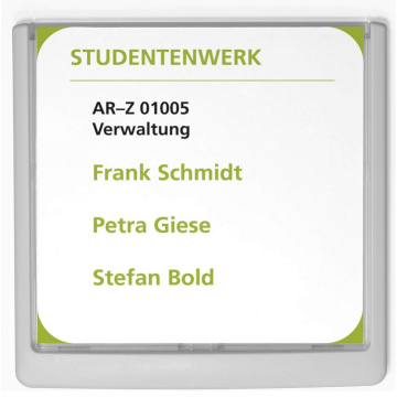 Photo Plaque de porte grise Click Sign - 149 x 148,5 mm DURABLE 4862-02