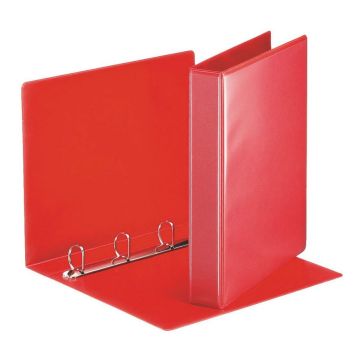 Photo Classeur personnalisable avec 2 Pochettes - Rouge - 4 anneaux de 30 mm : ESSELTE