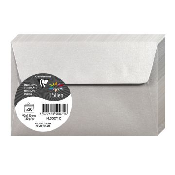 Photo Enveloppe POLLEN Argent Format  90 x 140 mm 50071C