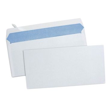 Photo Lot de 500 Enveloppes autocollantes sans fenêtre DL - 110 x 220 mm : GPV 502