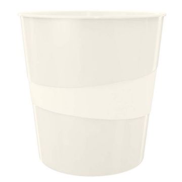 Photo Corbeille à papier 15 litres - Blanc LEITZ WOW 5278-10-01 poubelle