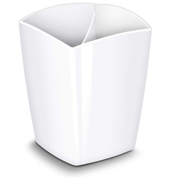 Photo Pot à Crayons 2 compartiments - Blanc : CEP GLOSS 530G