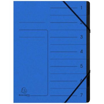 Photo Trieur 7 compartiments à élastiques - Bleu EXACOMPTA Image