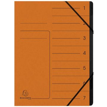 Photo Trieur 7 compartiments à élastiques - Orange EXACOMPTA Image