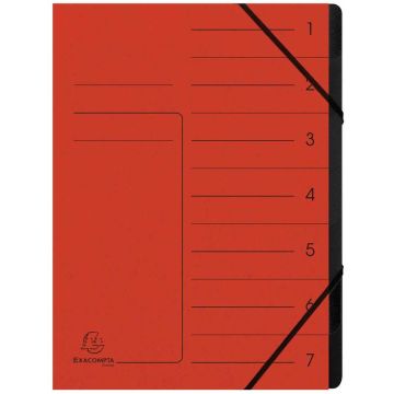 Photo Trieur 7 compartiments à élastiques - Rouge EXACOMPTA Image