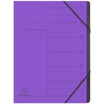 Photo Trieur 7 compartiments à élastiques - Violet EXACOMPTA Image