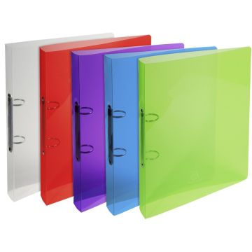 Photo Classeur souple Crystal - 2 anneaux de 20 mm - Assortiment EXACOMPTA Image