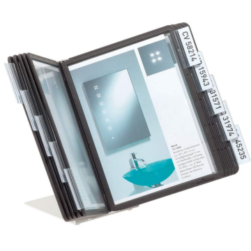 Photo Pupitre de présentation avec socle - A5 : DURABLE VARIO Lot de 10