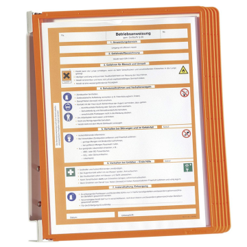 Photo Pupitre à fixation murale - Gris / orange : DURABLE VARIO Lot de 5