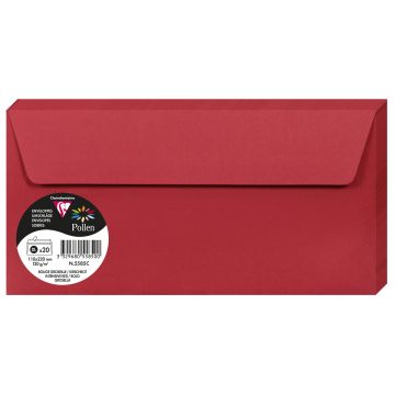 Photo Enveloppe POLLEN Rouge groseille  Format  110 x 220 mm 5585C