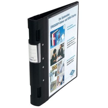 Photo WEDO : Classeurs à 4 anneaux pour présentation Ergogrip - Dos 38 mm - Noir - 5815001