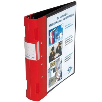 Photo Classeur à 4 anneaux - Dos 56 mm - Noir/Rouge : WEDO Ergogrip - Dos 56 mm - Rouge image