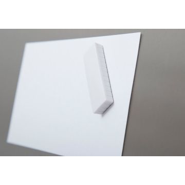 Photo MAUL : Lot de 10 aimants rectangulaires - 54 x 19 mm - Blanc