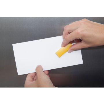 Photo MAUL : Lot de 10 aimants rectangulaires - 54 x 19 mm - Jaune