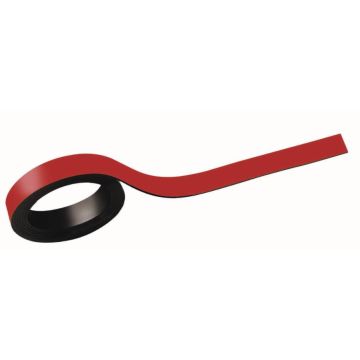 Photo Maul : Bande magnétique - 10 mm x 1m - Rouge 65203-25