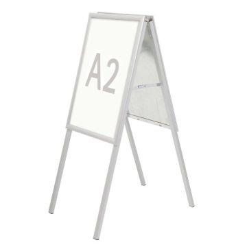 Photo Tréteau d'affichage public A2 - 465 x 1010 mm - Argent : MAUL 66312-08