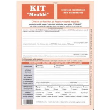 Formulaire Kit de Location Meublé non saisonnier - A4 - WEBER 721