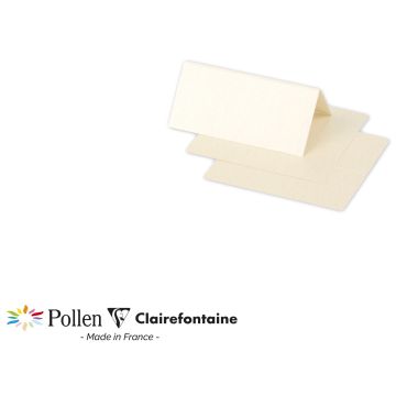 Photo POLLEN Porte-nom Ivoire irisé 85 x 80 mm 75086C Clairefontaine